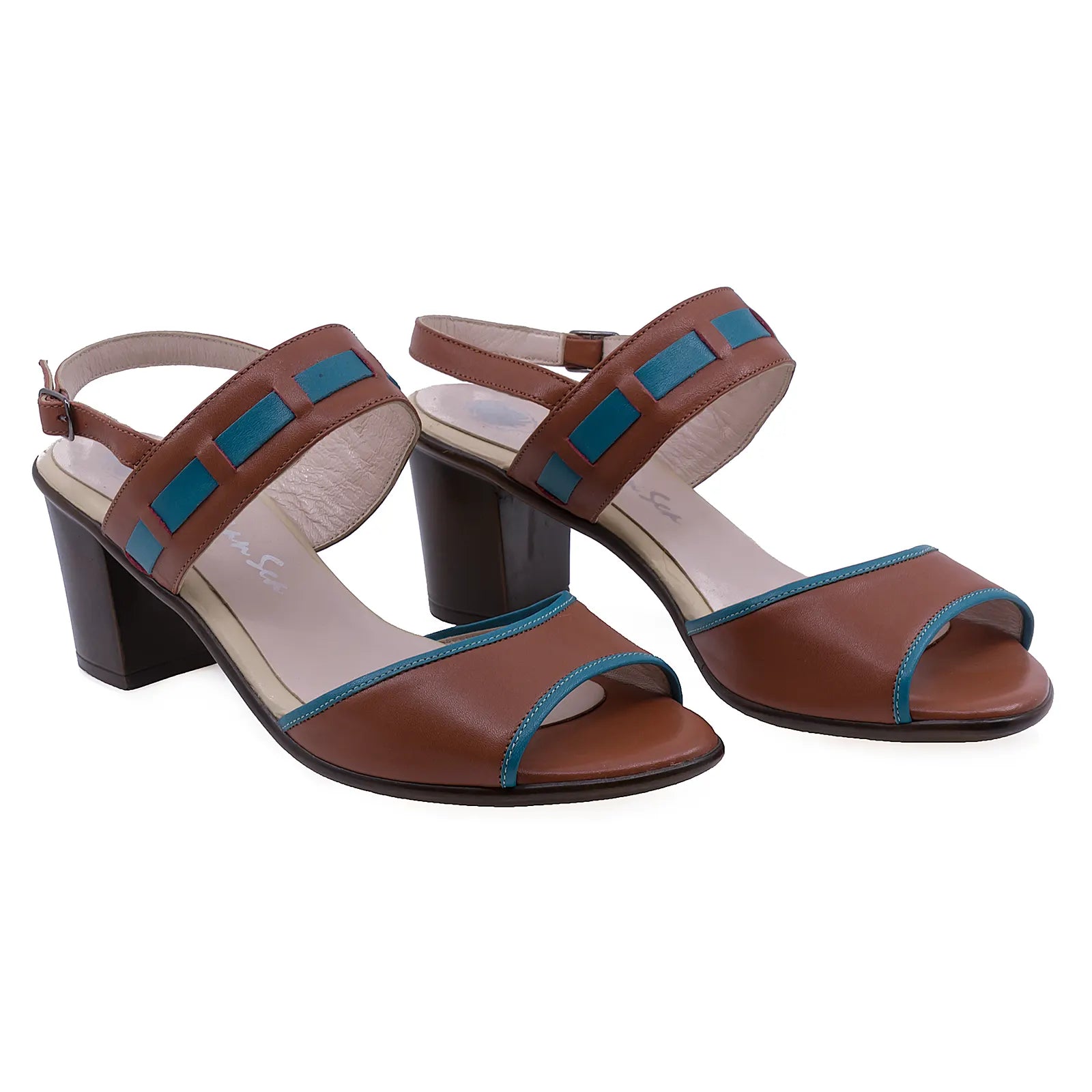 Sandale Dama, Caspian, CAS, Alina, Casual, Piele naturala, Maro/abs