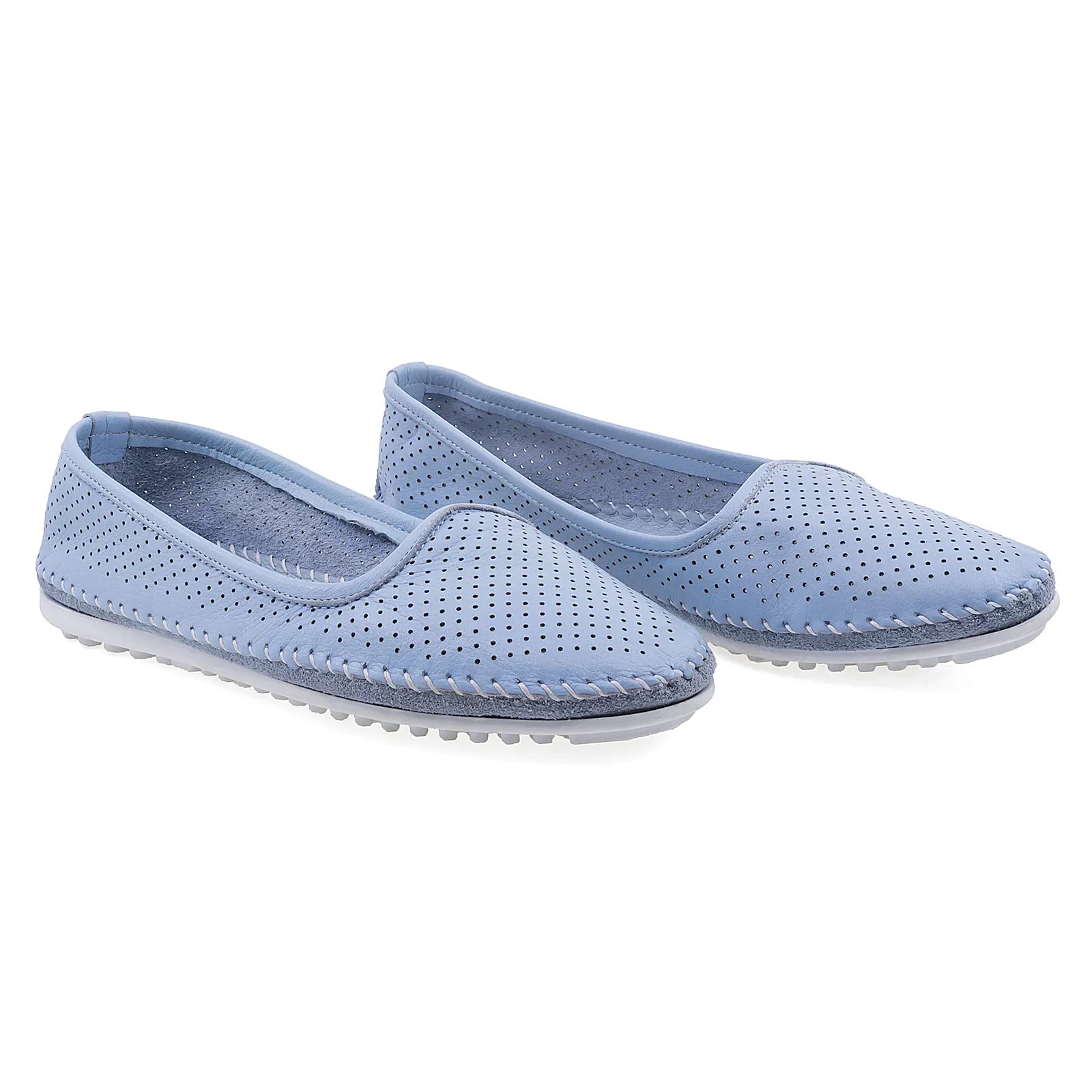 Balerini Dama, Caspian, Cas 100-8, Casual, Piele naturala, Albastru