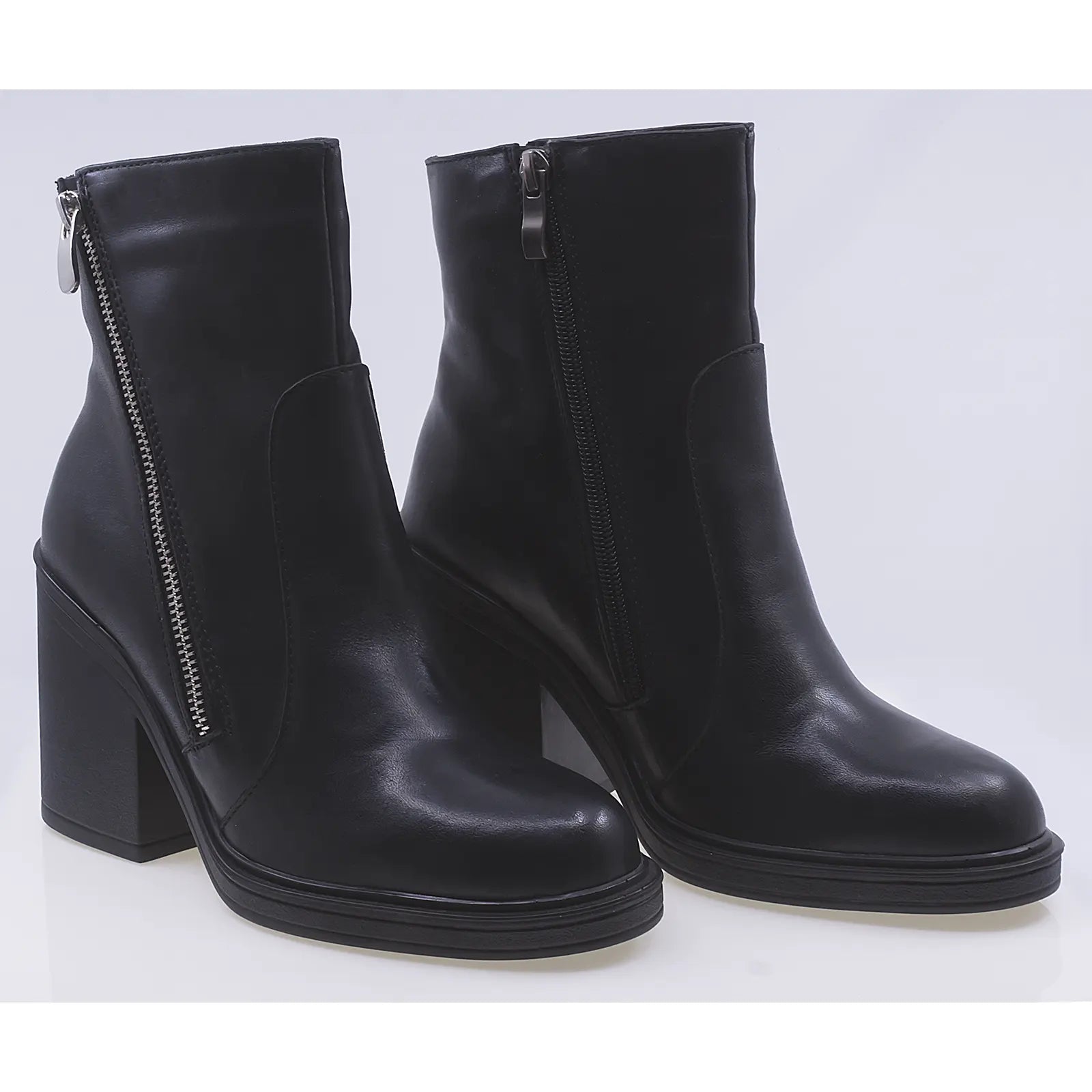 Ghete dama casual piele naturala Caspian Adela negru