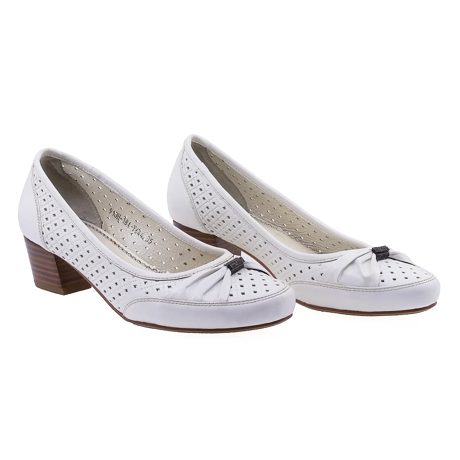 Pantofi dama elegant piele naturala intoarsa 340 alb