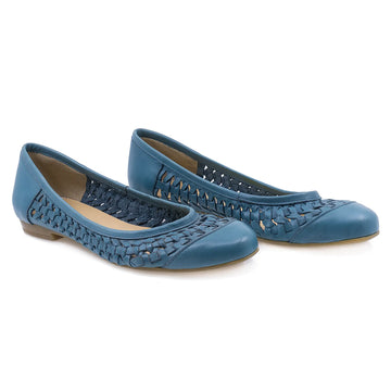 Balerini dama casual Caspian piele naturala Adela verde
