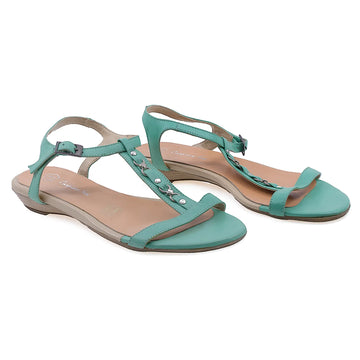 Sandale Dama, Caspian, Cas, Delia, Casual, Piele Naturala, Verde