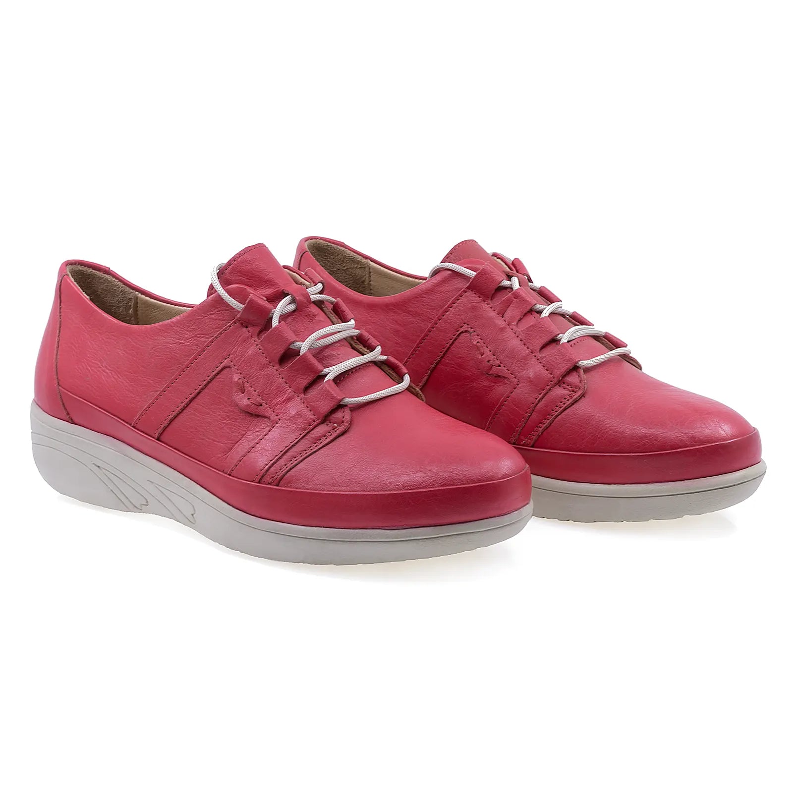 Pantofi dama casual Caspian piele naturala 6013 rosu