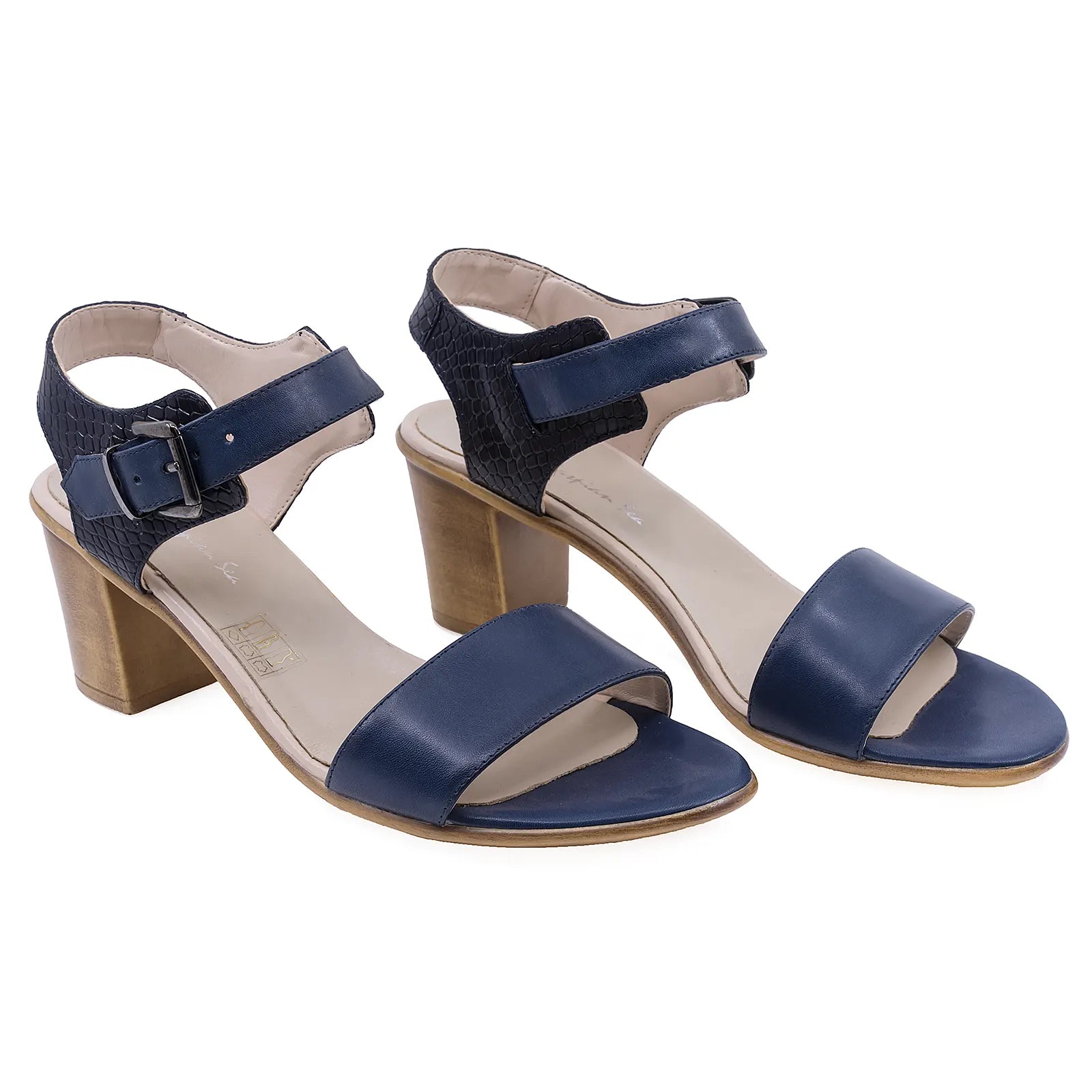 Sandale Dama, Caspian, CAS, Carla, Casual, Piele naturala, Bleumarin