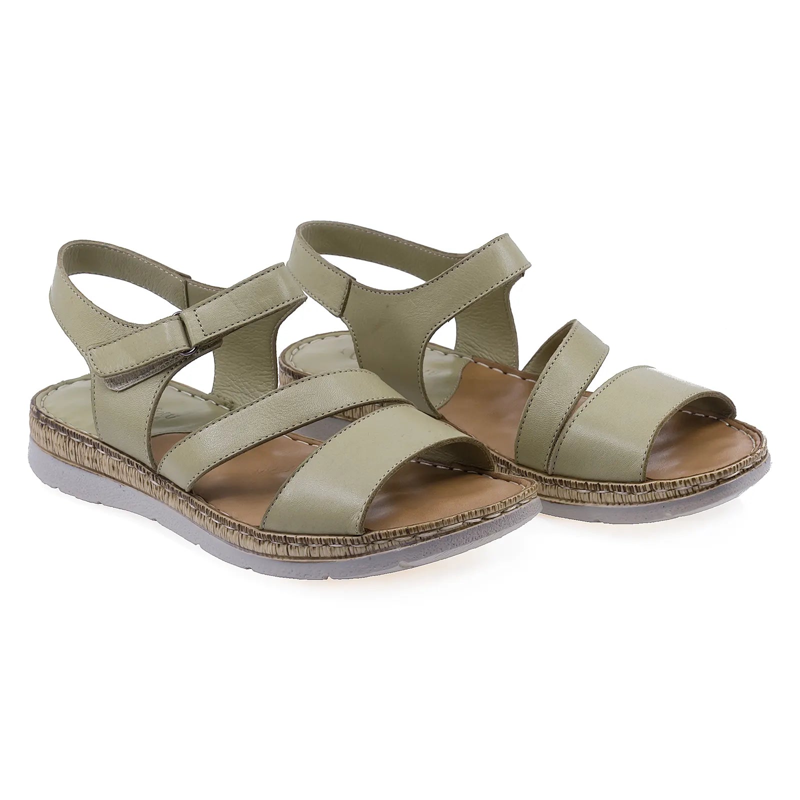 Sandale Dama, Anna Viotti, Ann-D22, Casual, Piele Naturala, Verde