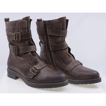 Ghete dama casual piele naturala Caspian Sandra maro