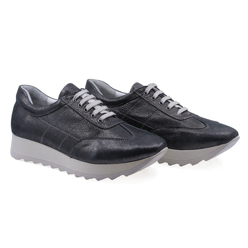 Pantofi dama casual piele naturala Caspian 1303 negru sidef