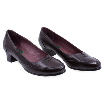 Pantofi Dama, 616, Casual, Piele naturala, Maro