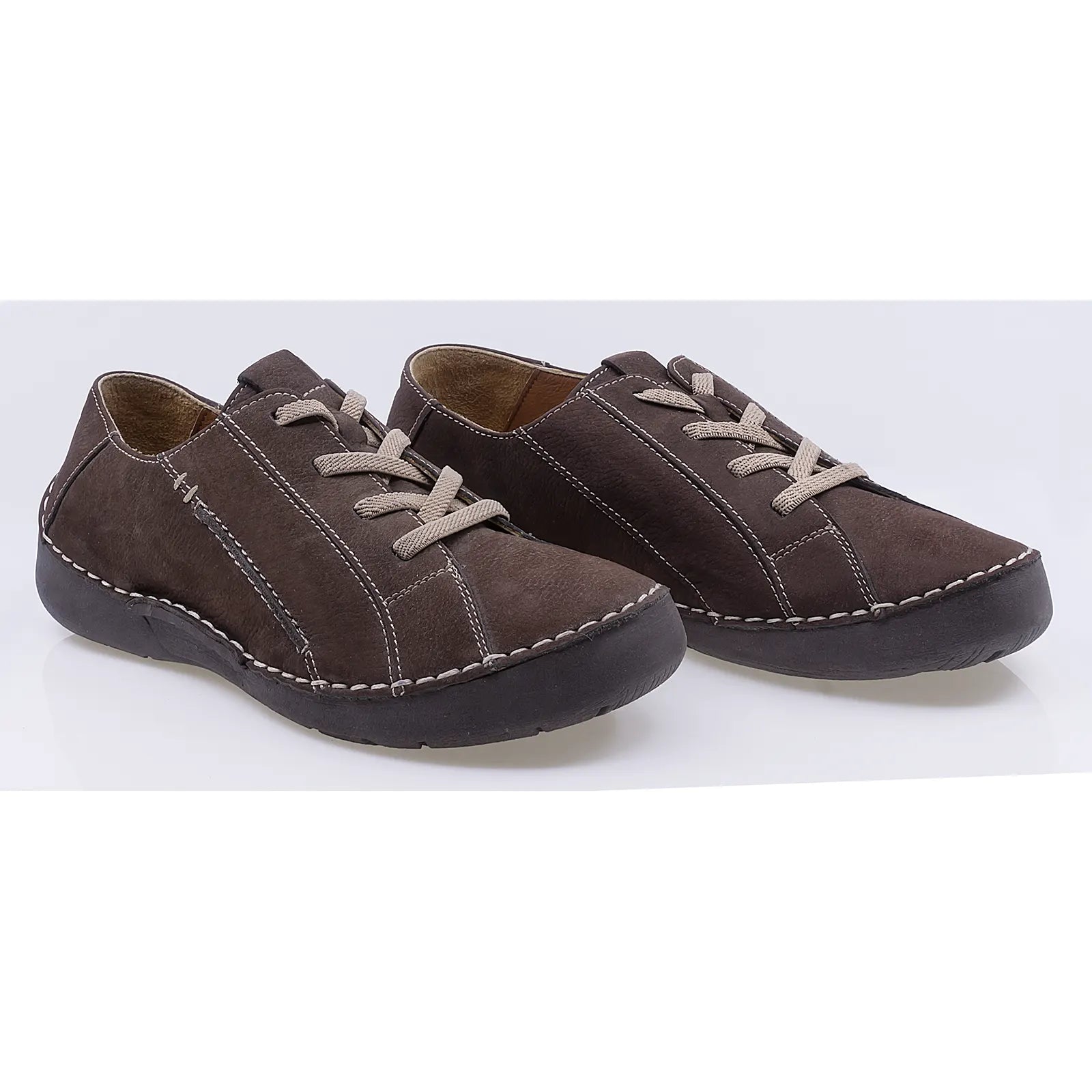 Pantofi dama casual piele naturala nabuc Caspian 44188 maro