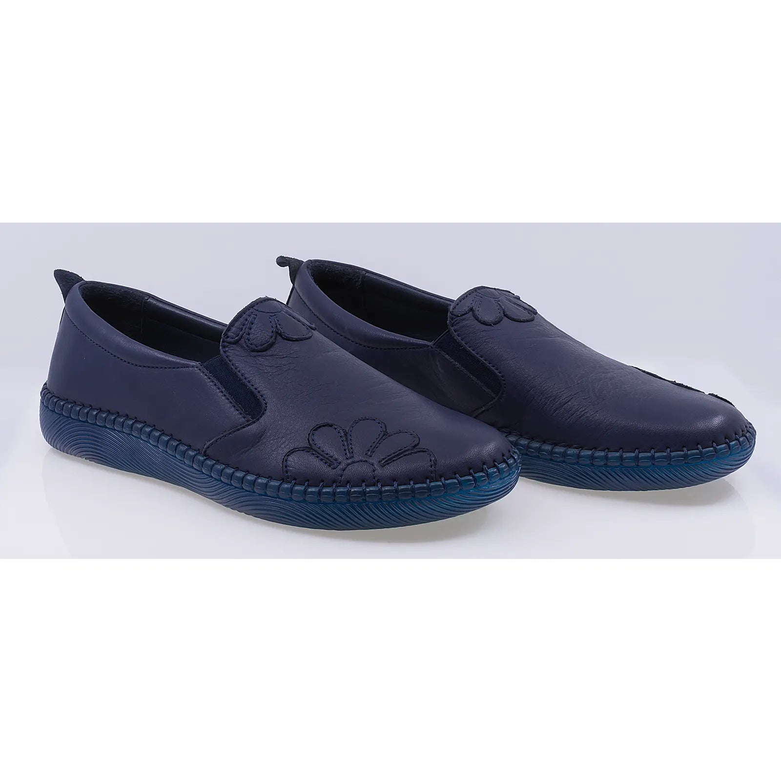 Pantofi dama casual piele naturala Caspian 4035 bleumarin
