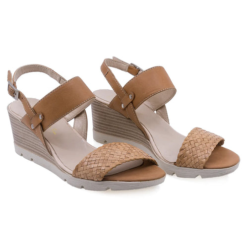 Sandale Dama, Caspian, CAS, 13, Casual, Piele naturala, Taba
