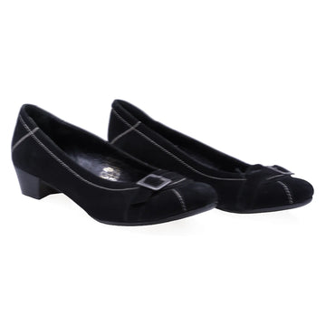 Pantofi dama casual piele naturala intoarsa Caspian 80 negru