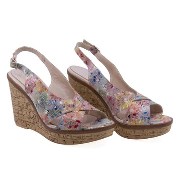 Sandale Dama, Caspian, CAS, T27, Casual, Piele naturala, Flori