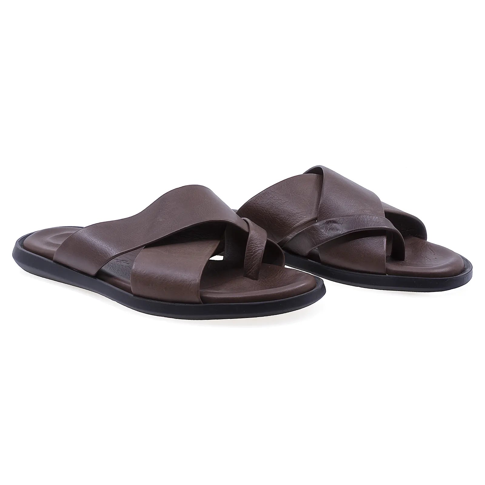 Papuci barbati casual piele naturala Caspian 403 maro