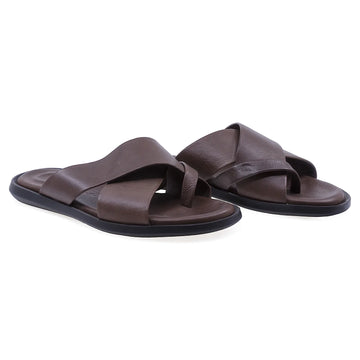 Papuci barbati casual piele naturala Caspian 403 maro