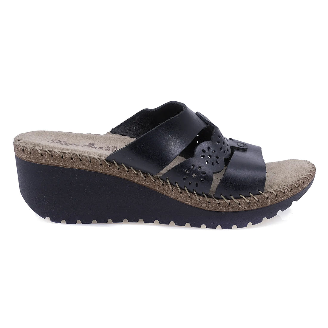 Papuci dama, Slipperina, Slp 4566-50, Casual, Piele naturala, Negru