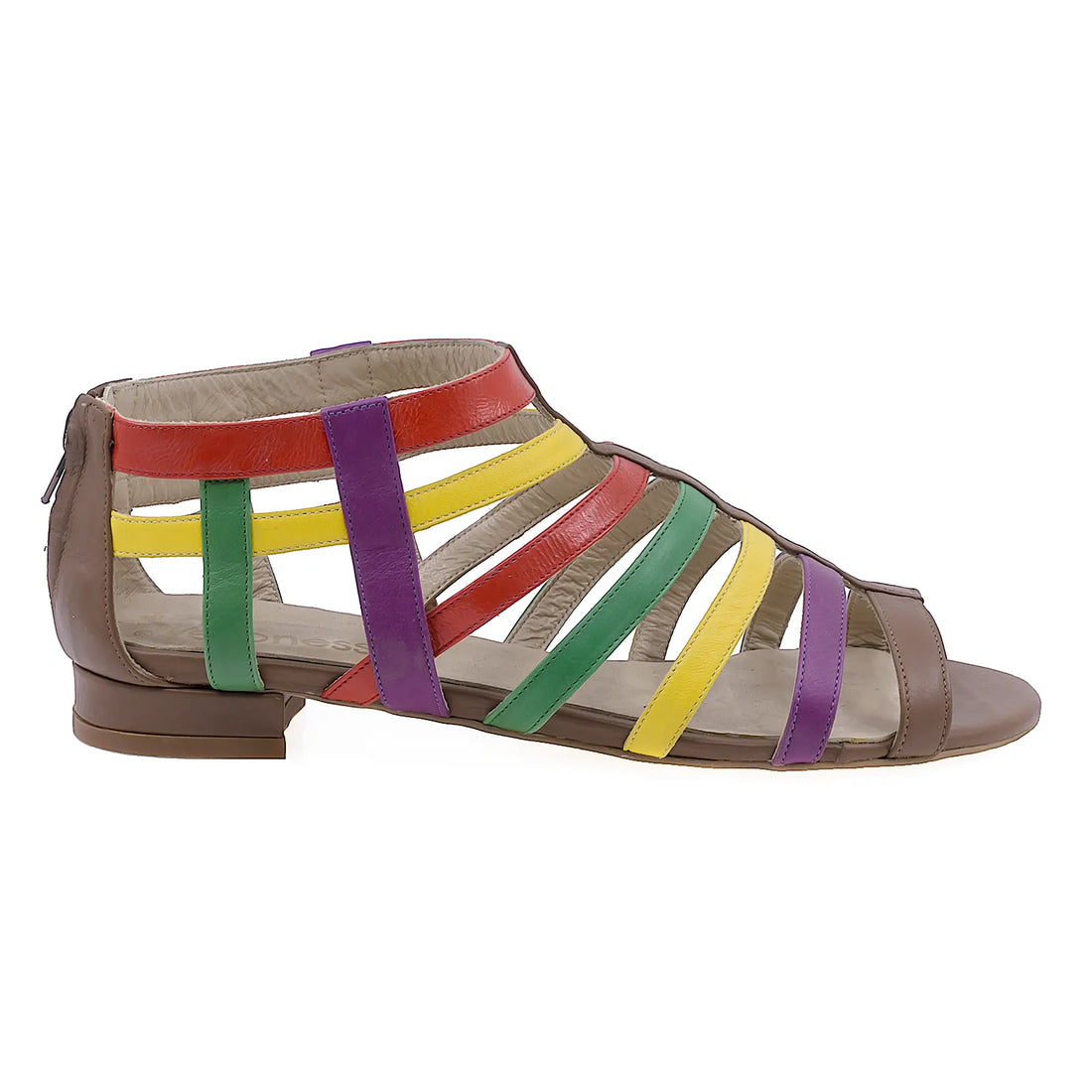 Sandale dama casual Veronesse piele naturala 772 multicolor2