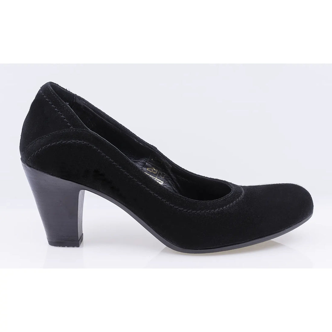 Pantofi dama casual piele naturala intoarsa Caspian Fim negru