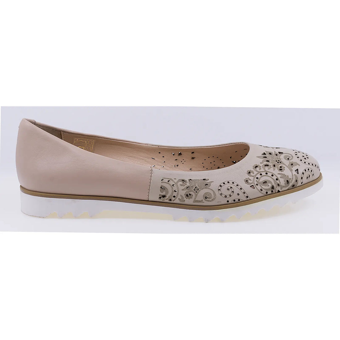 Balerini Dama, Caspian, Cas-Corida, Casual, Piele Naturala, Bej