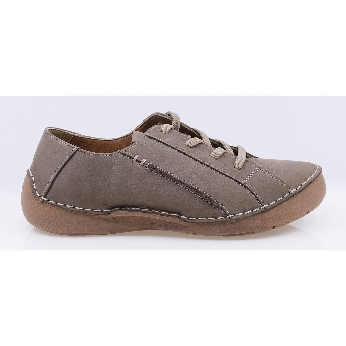 Pantofi dama casual piele naturala nabuc Caspian 44188 bej