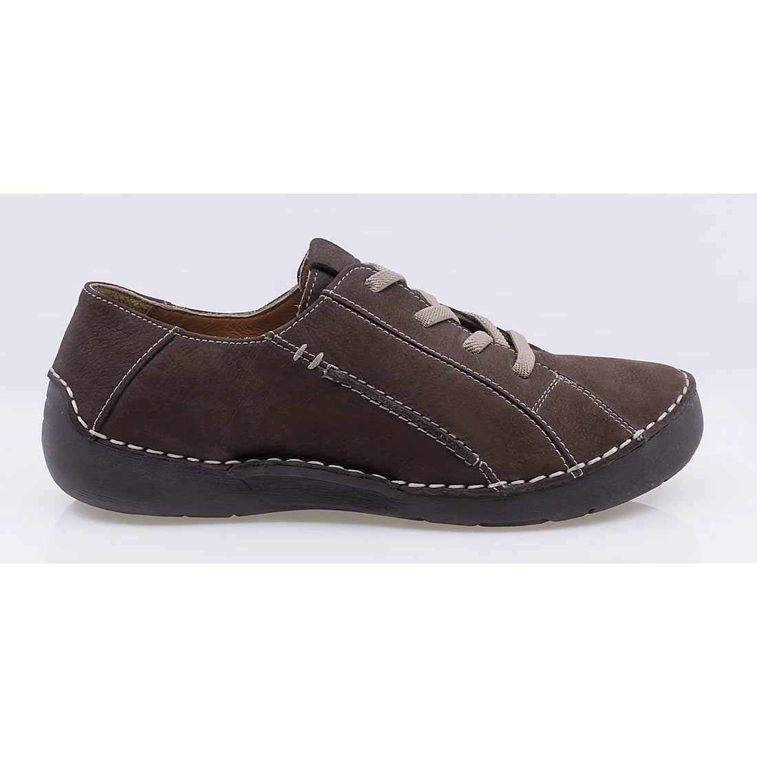 Pantofi dama casual piele naturala nabuc Caspian 44188 maro