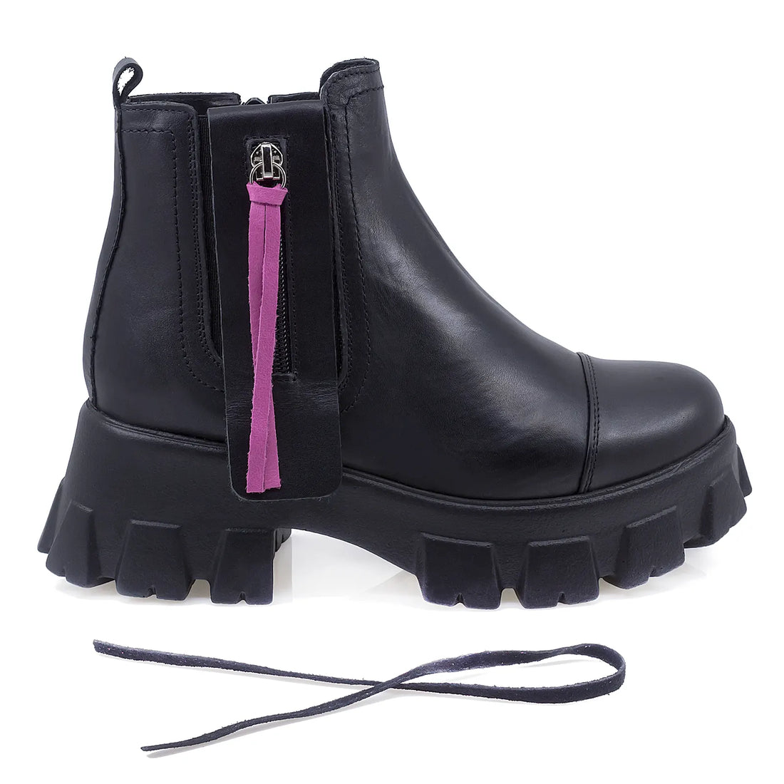 Ghete dama casual piele naturala Caspian 2250 negru