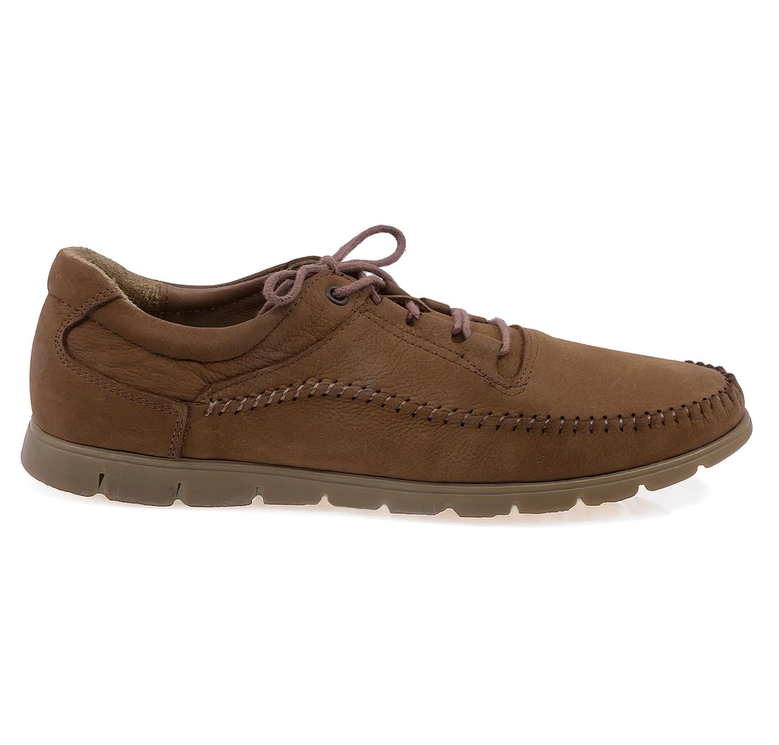 Pantofi barbati casual piele naturala nabuc Caspian 3125 taba