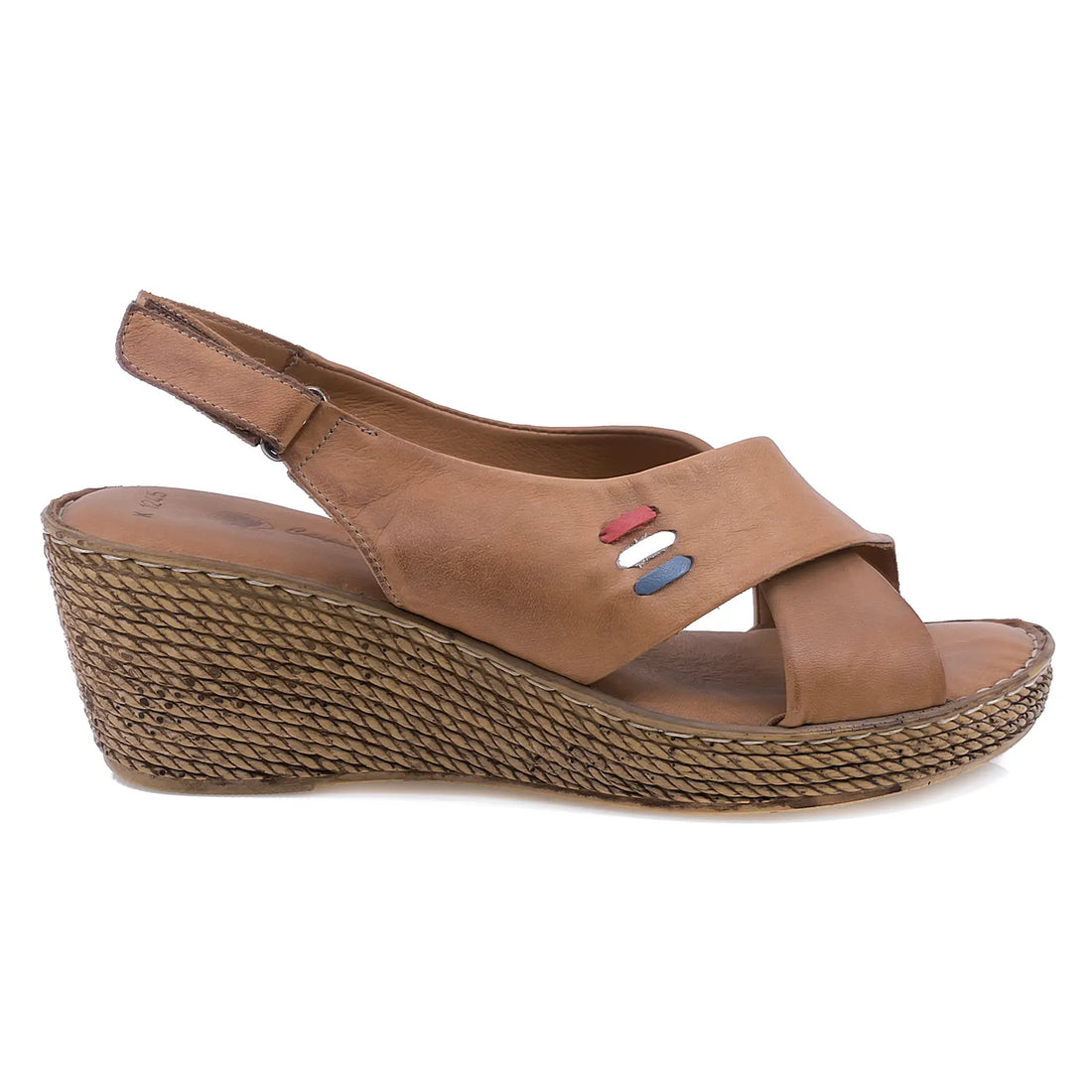 Sandale dama, Caspian, Cas 1245, Casual, Piele naturala, Coniac