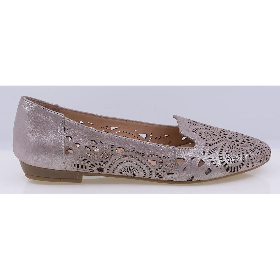 Balerini dama casual Caspian piele naturala SAMIRA pudra