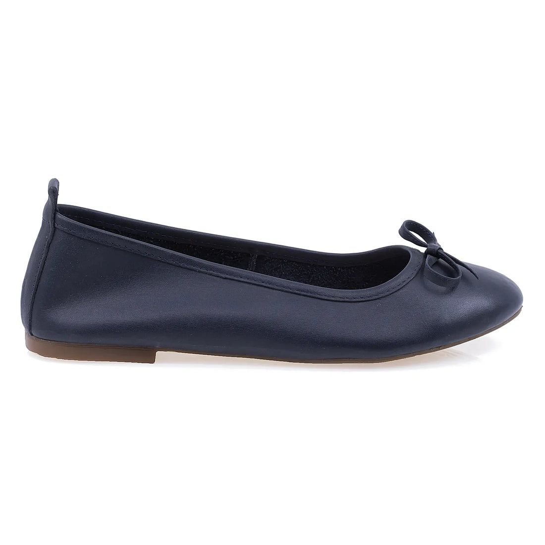 Balerini dama casual Caspian piele naturala 400 bleumarin