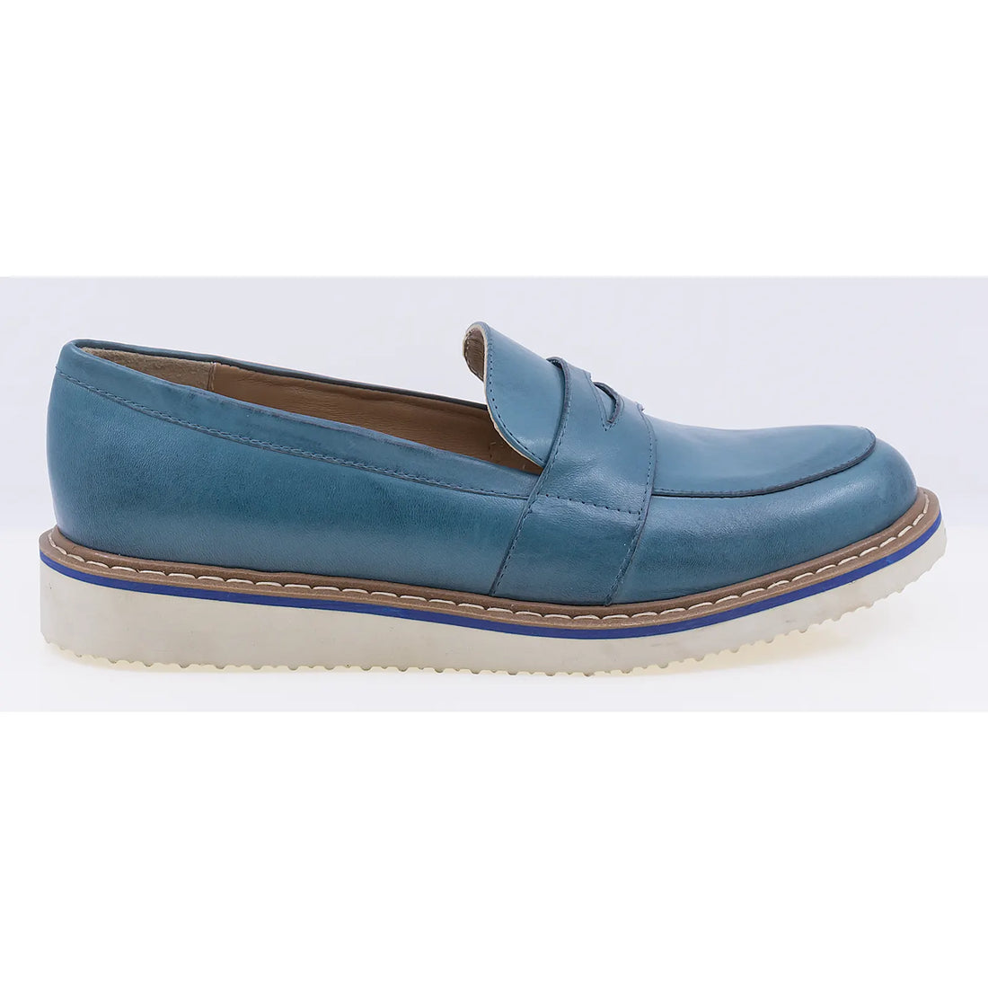 Pantofi dama casual piele naturala Caspian Ema turcoaz
