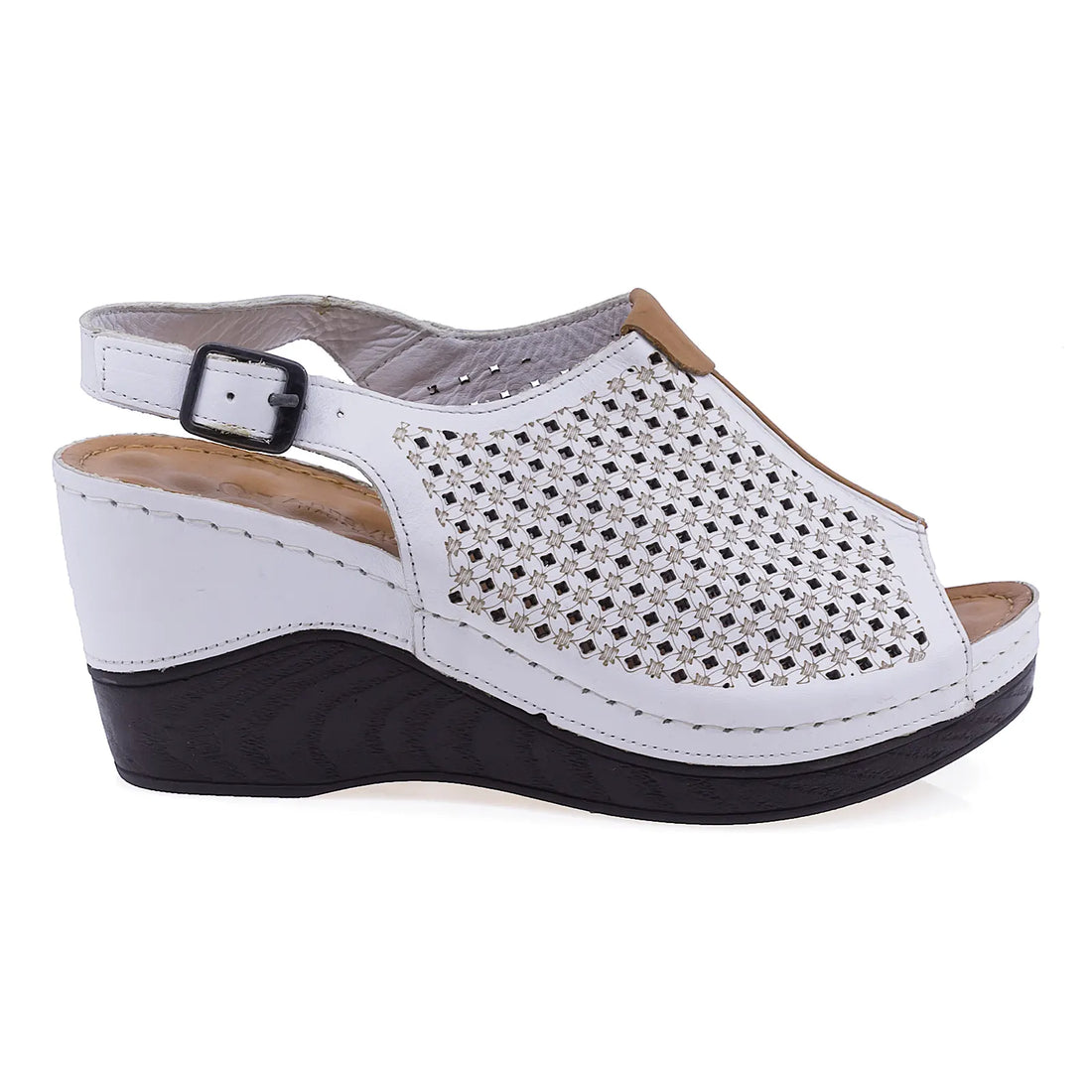 Sandale dama casual piele naturala Anna Viotti 06-07(L9) alb