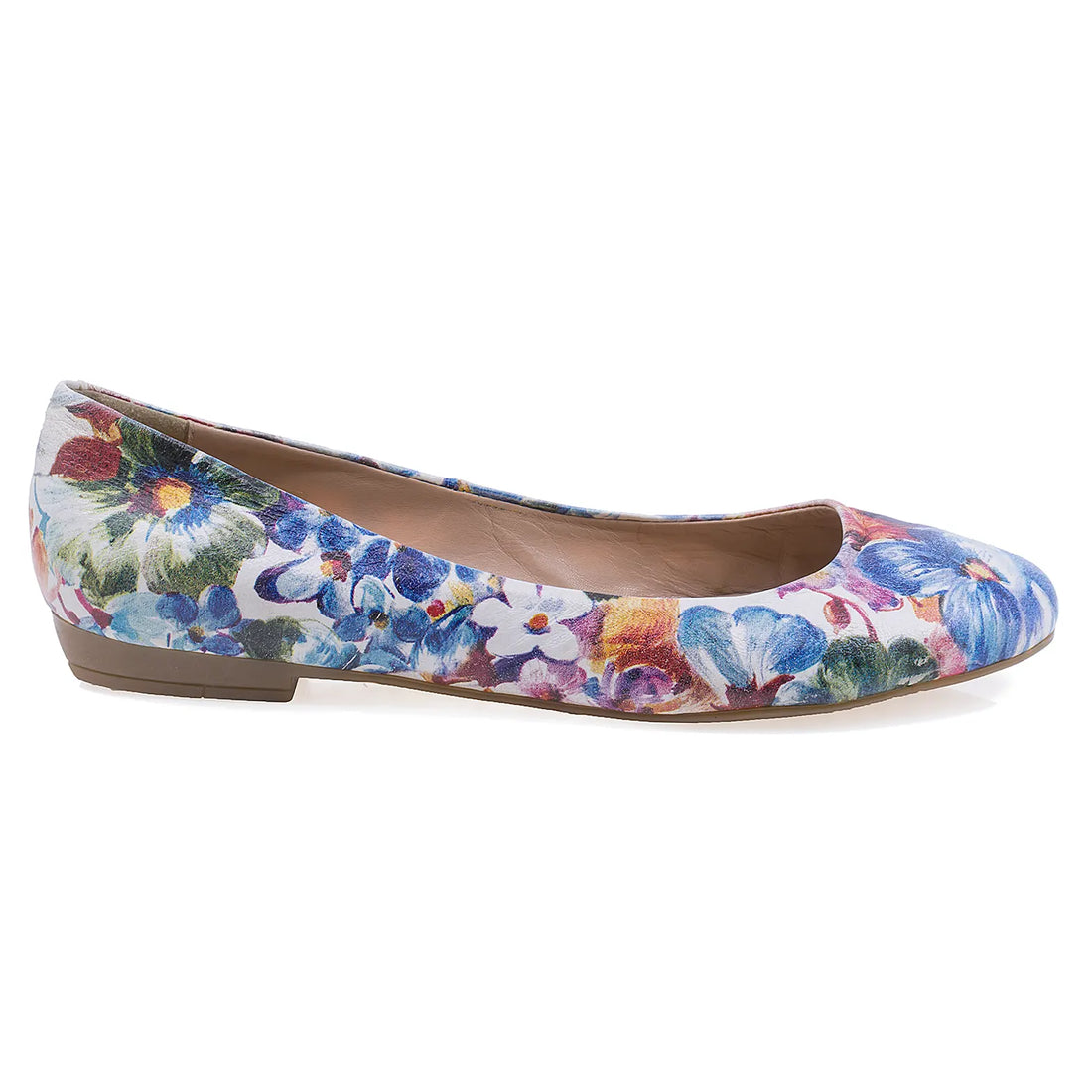 Balerini dama casual Caspian piele naturala Marina flori