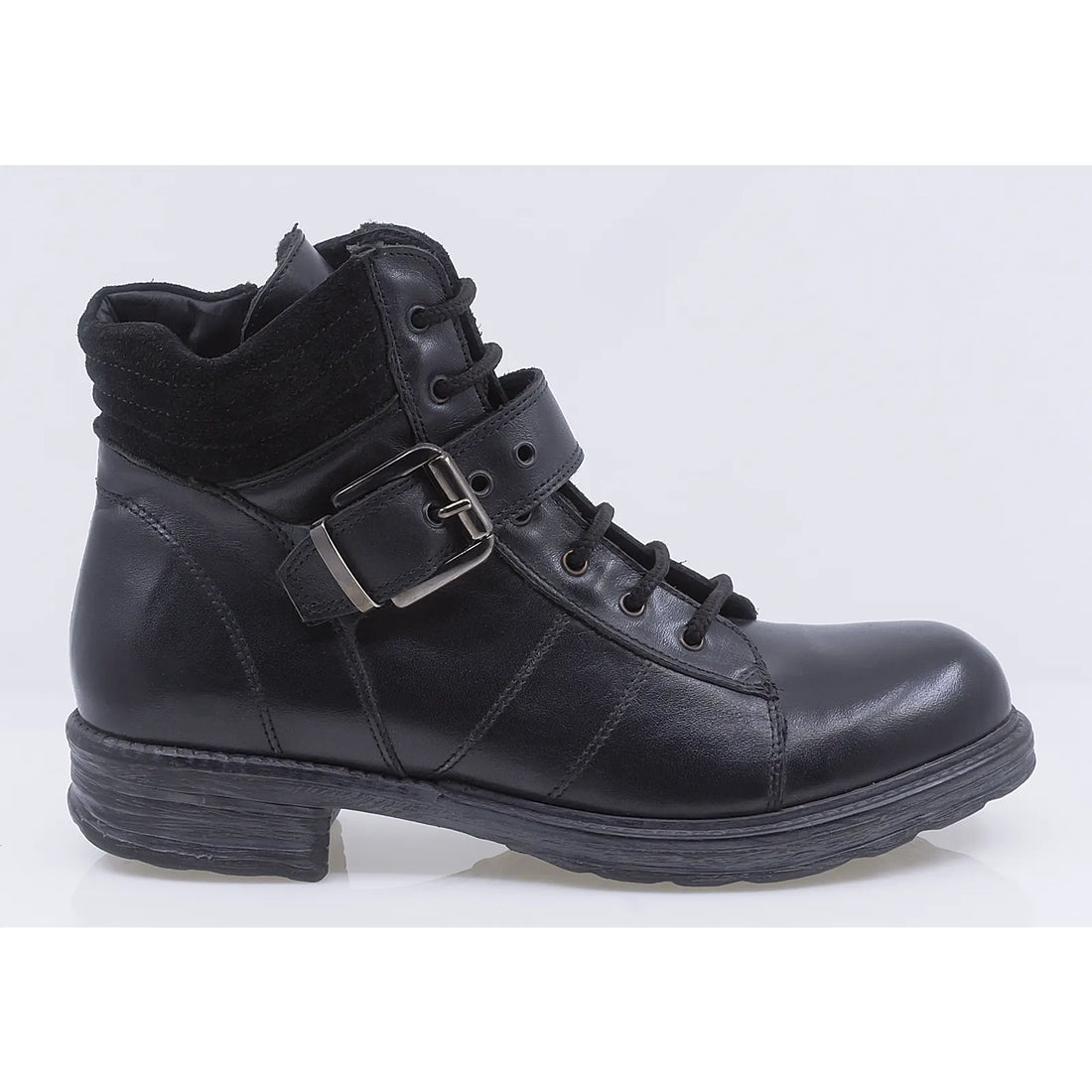 Ghete dama casual piele naturala Caspian Ariana negru