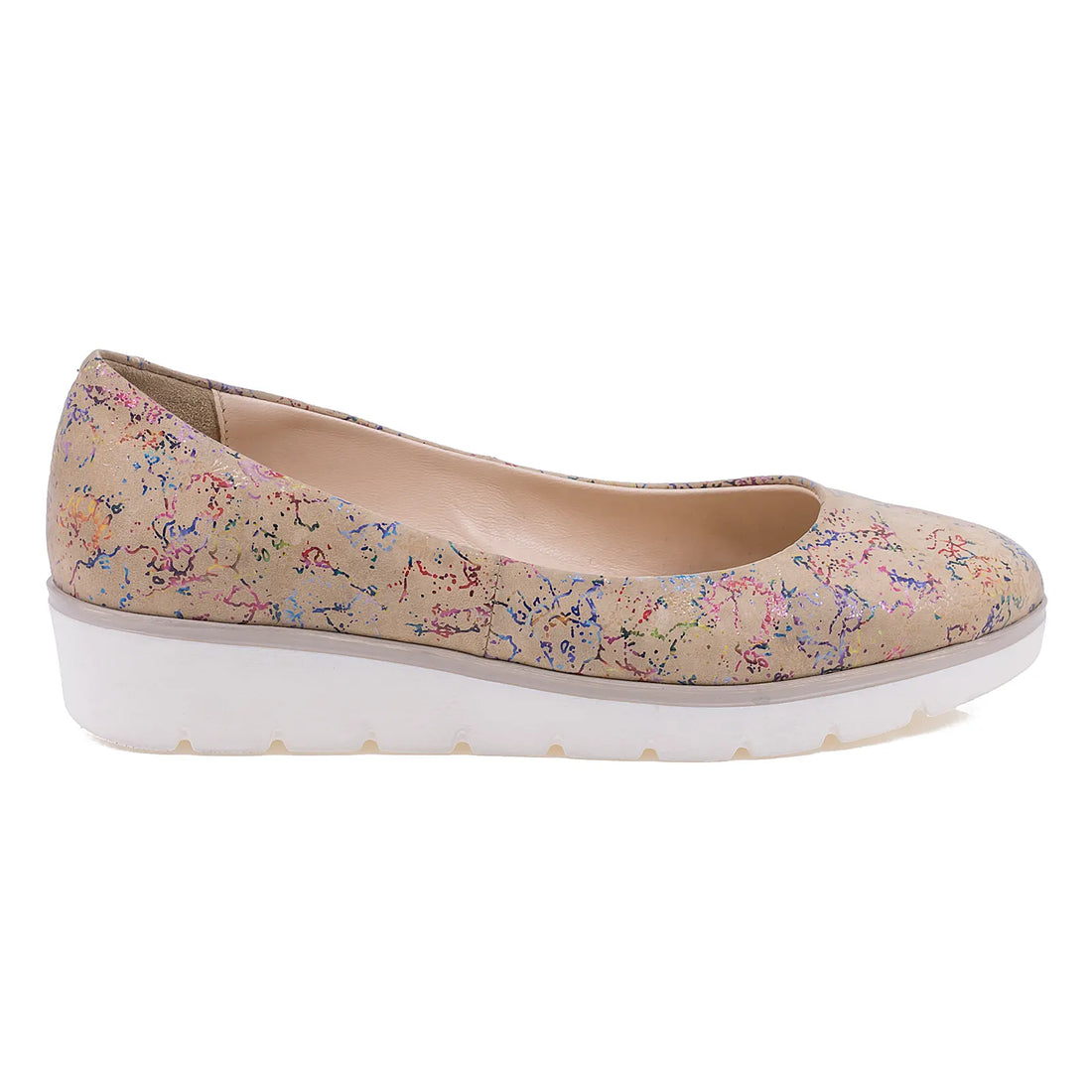 Balerini dama casual Caspian piele naturala CORIDA multi