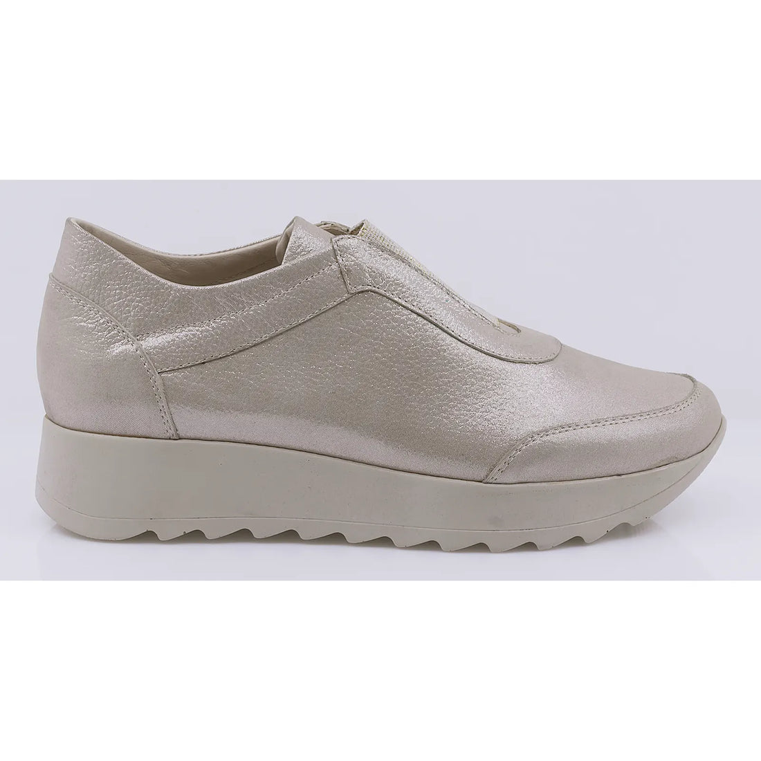 Pantofi dama casual piele naturala Caspian 201/1 bej sidefat
