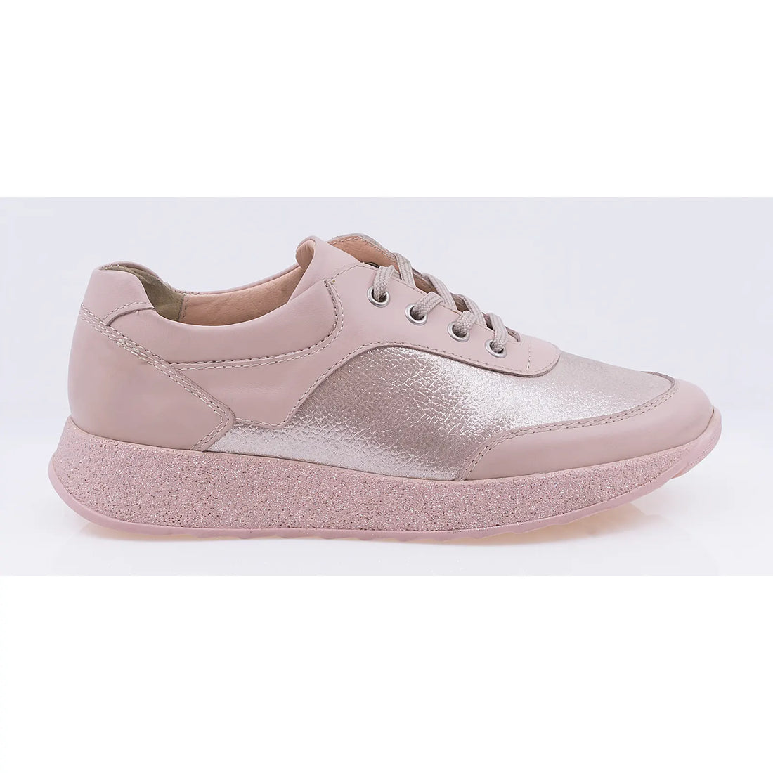 Pantofi dama casual piele naturala Caspian 18 roz sidefat