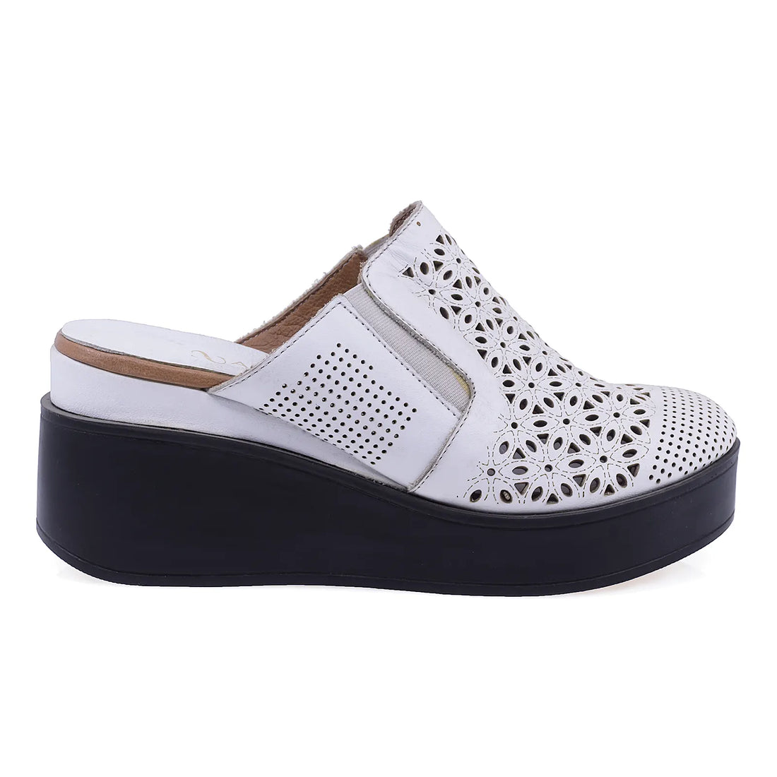 Saboti dama casual piele naturala Anna Viotti 868-2 alb