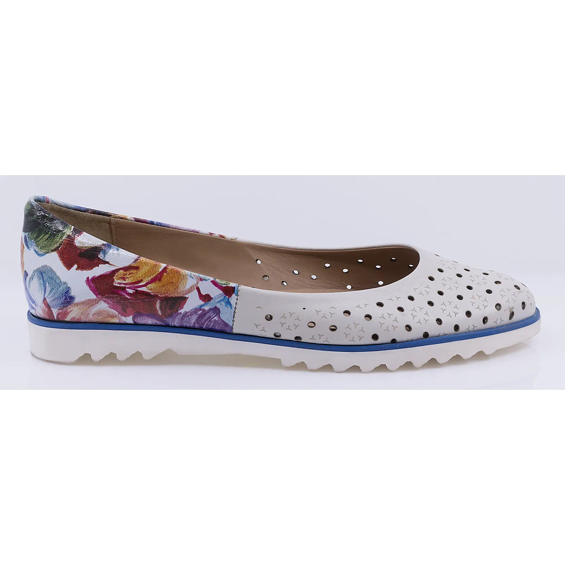 Balerini Dama, Caspian, Cas-Corida, Casual, Piele Naturala, Bej/flori