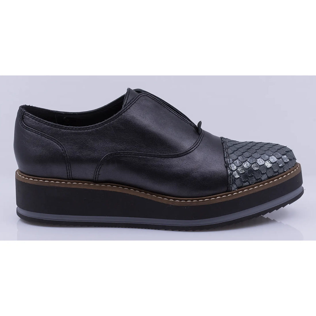Pantofi dama casual piele naturala Caspian Tiziana gri