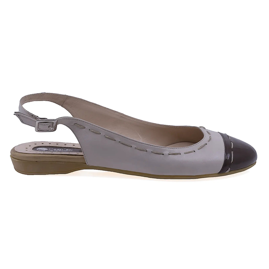 Balerini dama casual piele naturala Caspian Ana grej