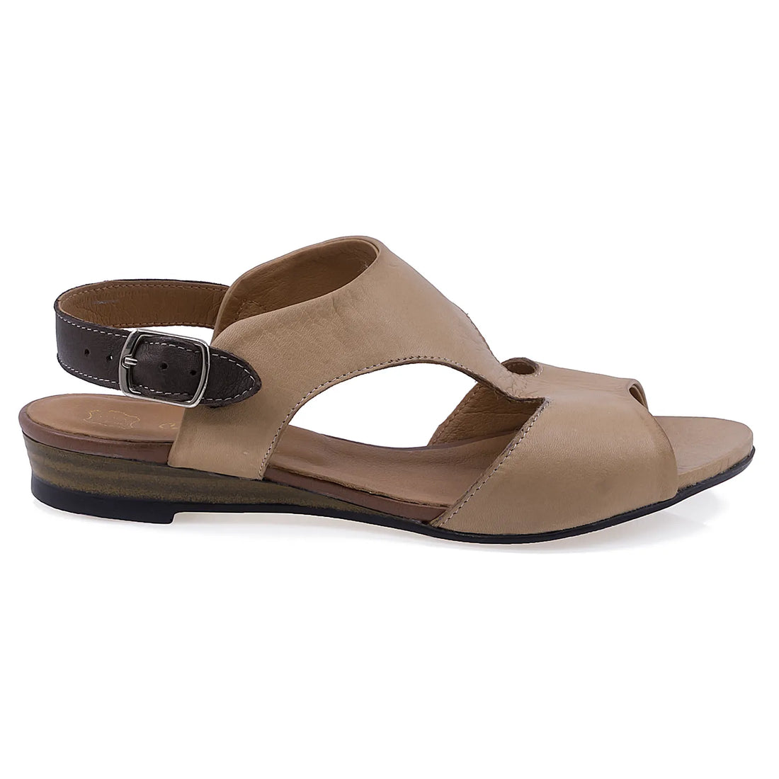 Sandale Dama, Caspian, Cas, 9064, Casual, Piele Naturala, Bej/maro