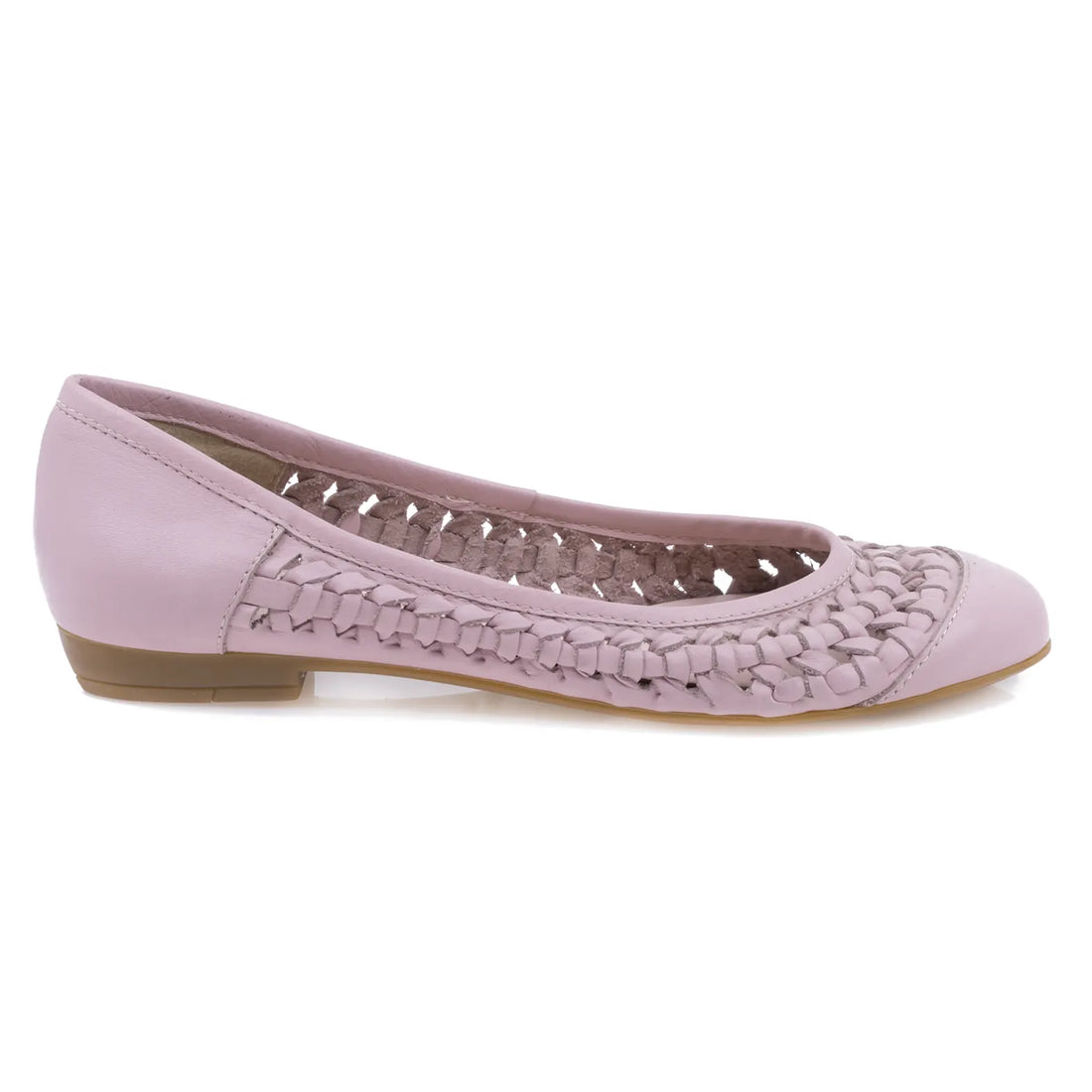 Balerini dama casual Caspian piele naturala Adela roz