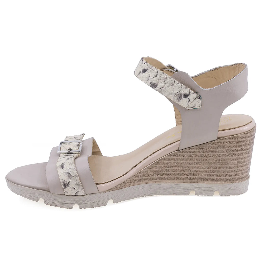 Sandale Dama, Caspian, CAS, Vanda, Casual, Piele naturala, Bej croco