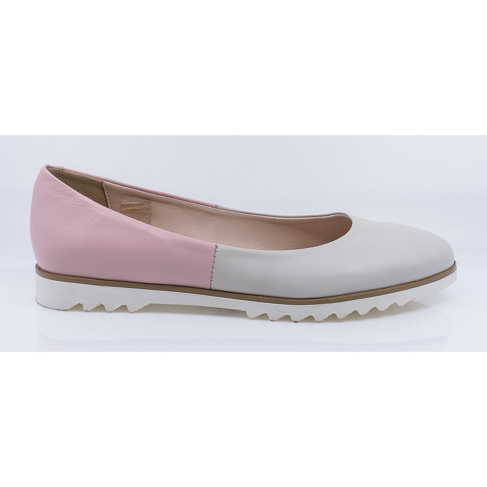 Balerini dama, CAS-Corida, casual, piele naturala, roz