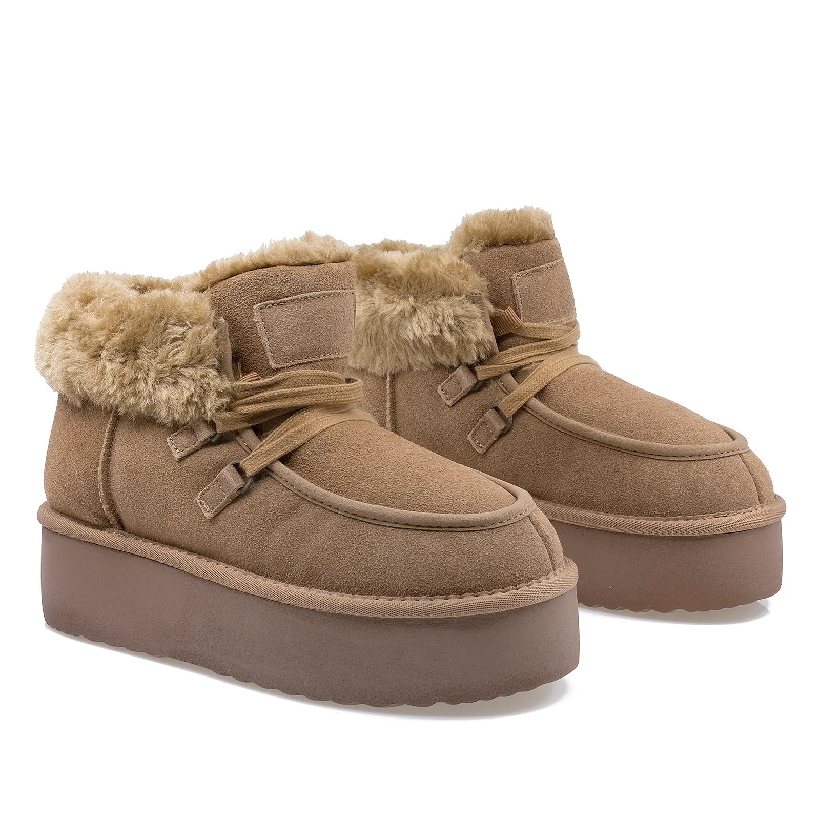 Ghete Dama, ENERGY, ENG-I 1270, Casual, Piele intoarsa, Camel