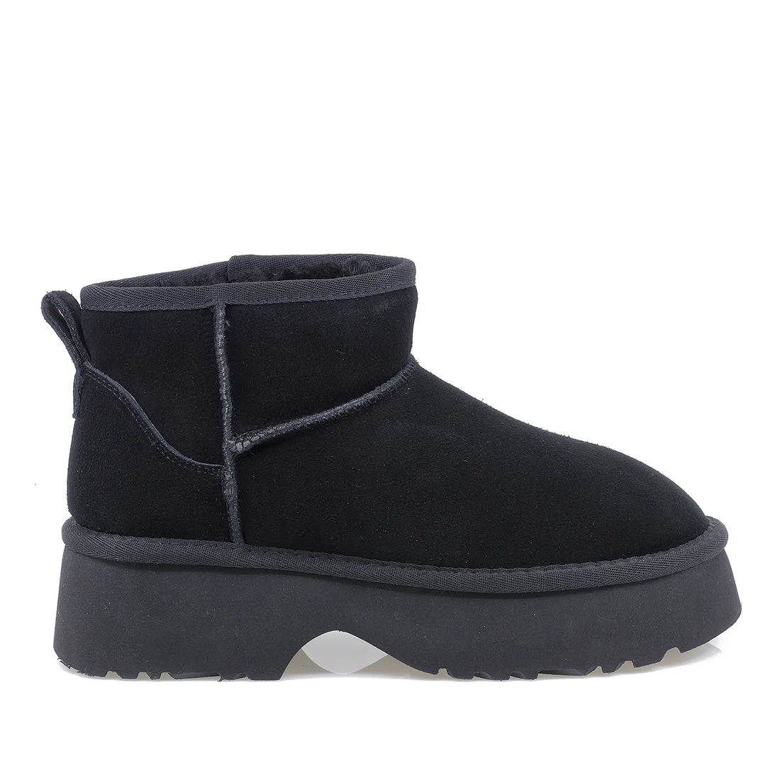Ghete Dama, ENERGY, ENG-1274, Casual, Piele intoarsa, Negru