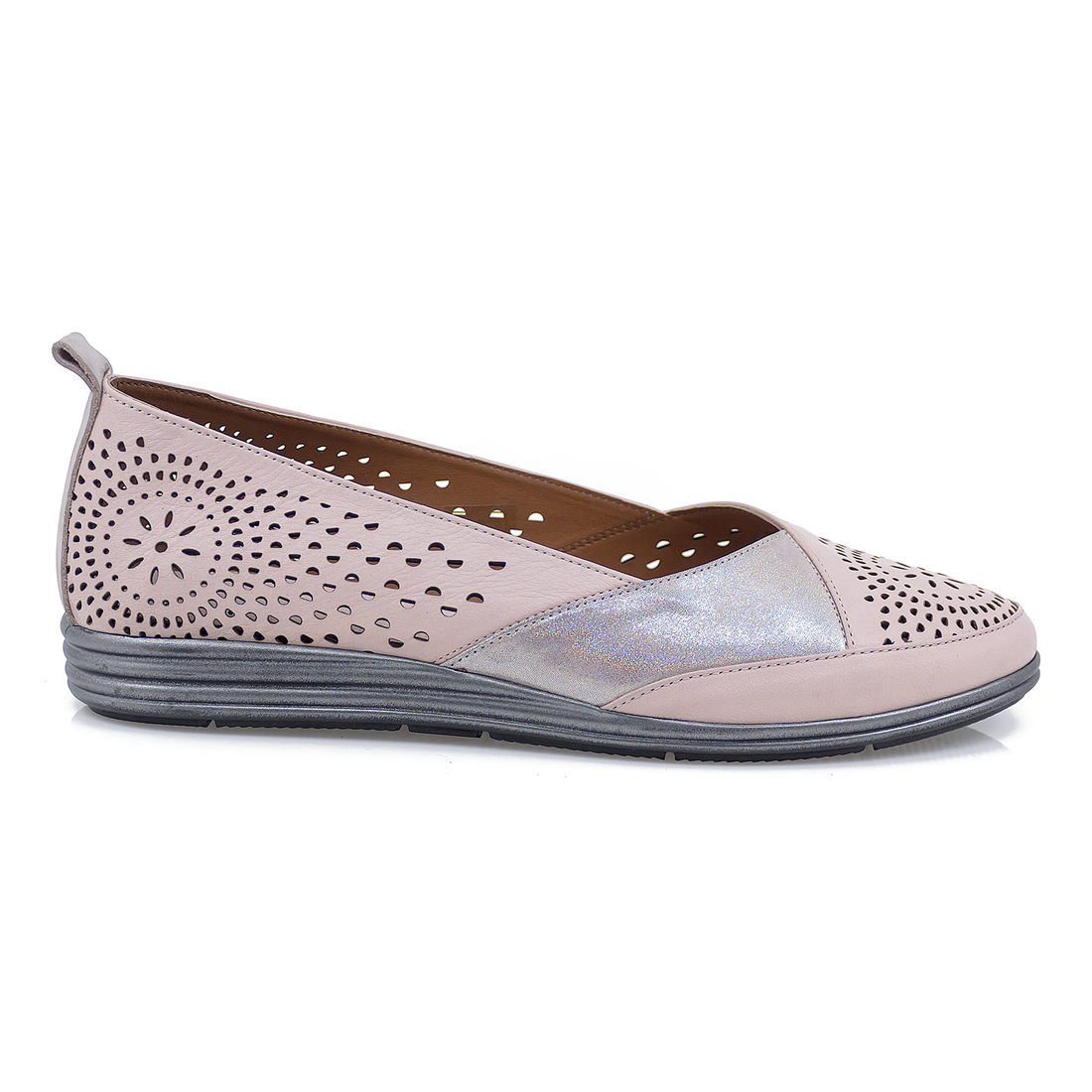 Balerini Dama, Anna Viotti, Ann-7504(32-03) Casual, Piele Naturala, Pudra