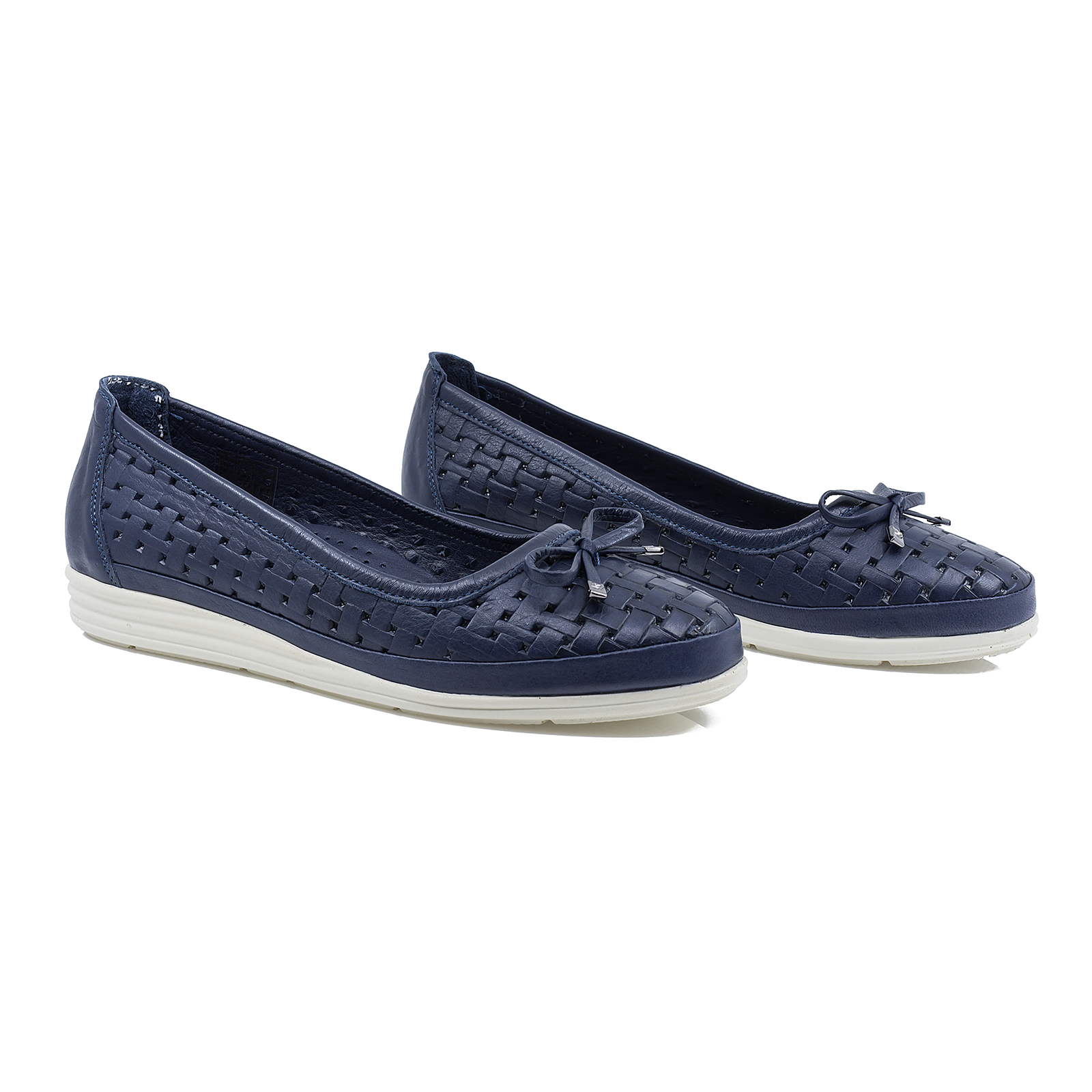 Balerini Dama, Caspian, Cas-2205-432, Casual, Piele Naturala, Bleumarin