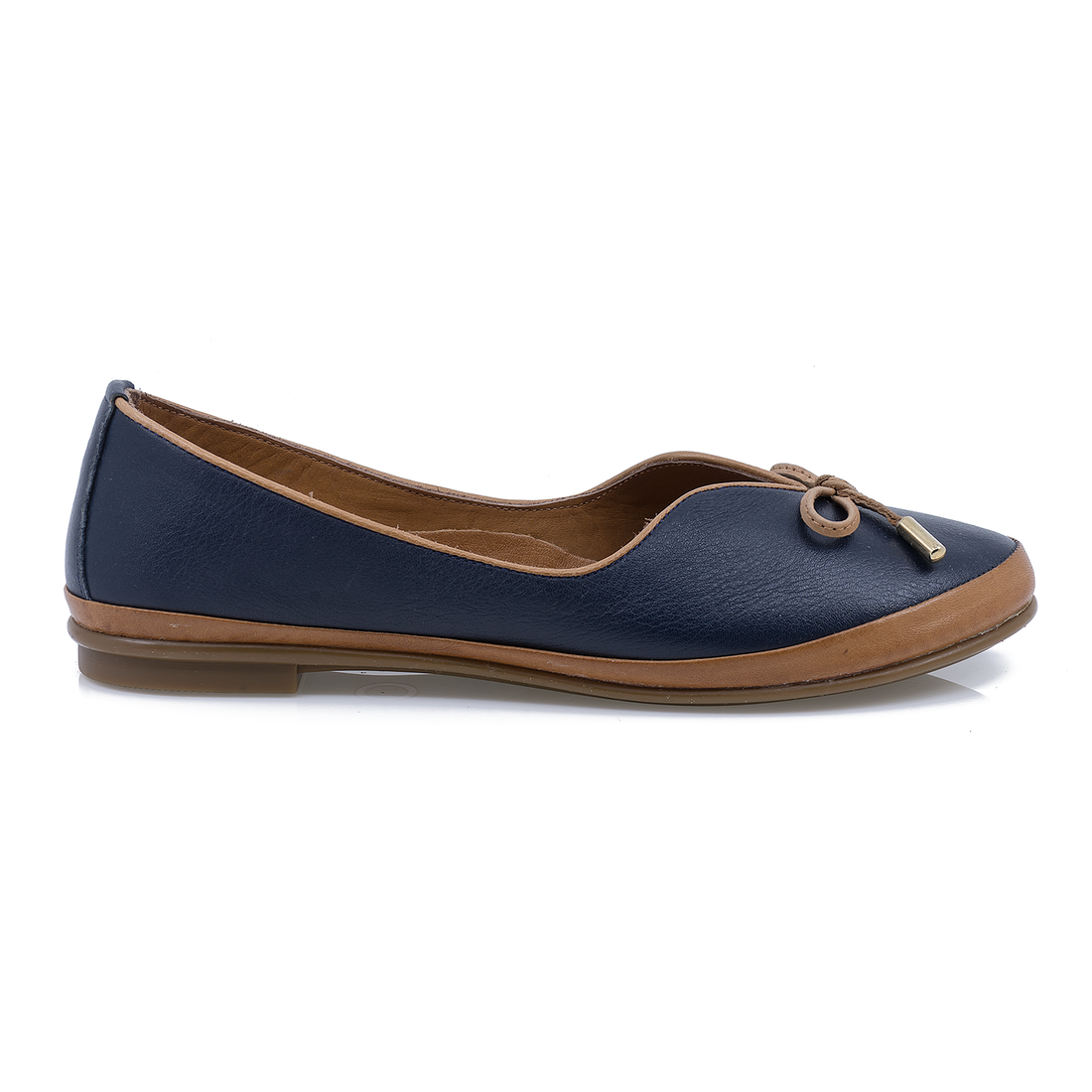 Balerini Dama  Caspian, Cas-229-2032, Casual, Piele Naturala, Bleumarin